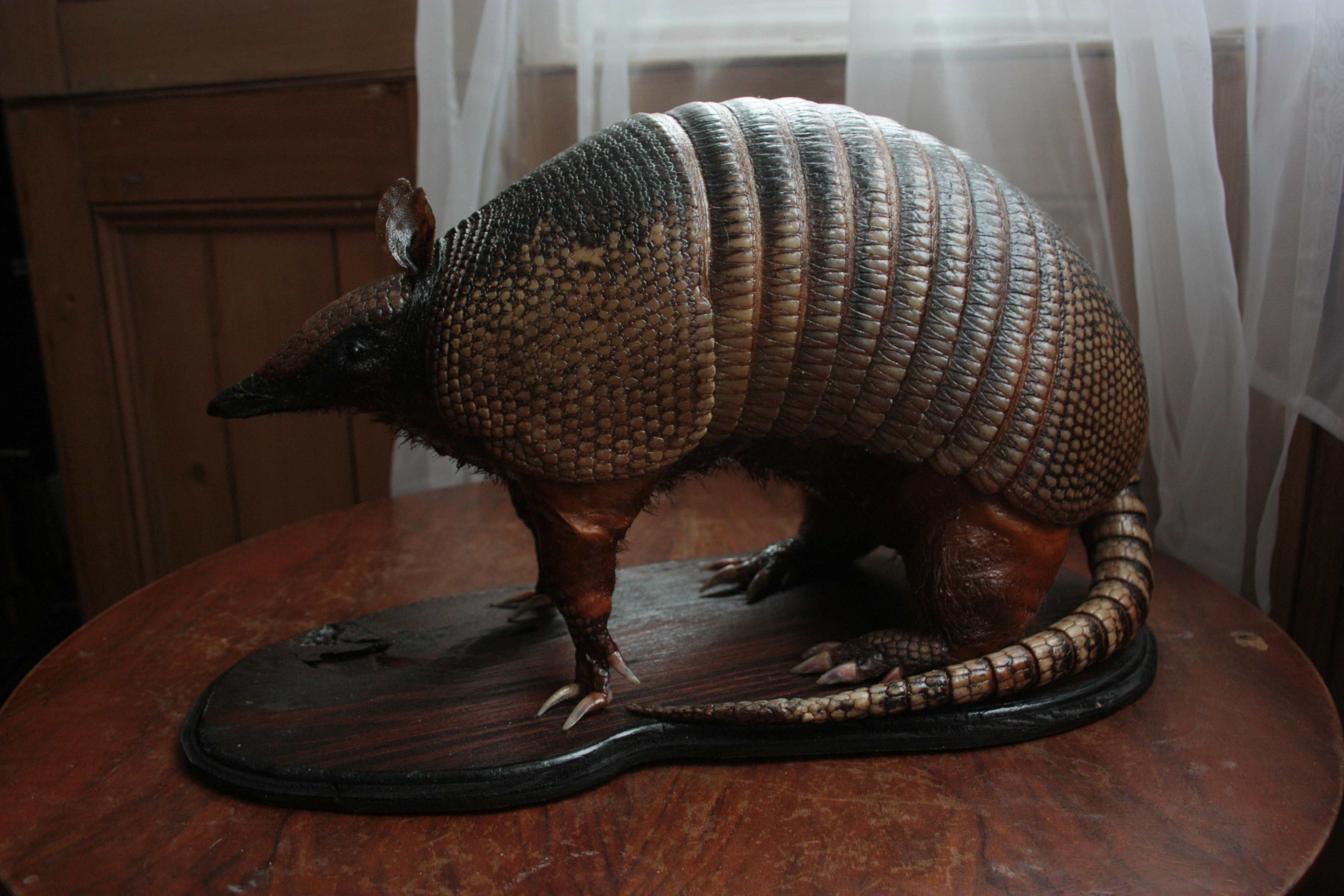 brown wooden elephant figurine on black table